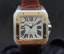 画像をギャラリービューアに読み込む, Genuine Alligator compatible with Cartier Santos100 strap 24.5mm 23mm 20mm - HU Watch strap