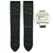 画像をギャラリービューアに読み込む, Genuine Alligator compatible with Cartier Santos100 strap 24.5mm 23mm 20mm - HU Watch strap