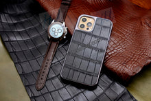 Load image into Gallery viewer, Luxury real crocodile skin case compatible with iPhone 12 Pro / iPhone 12 - HU Watch strap