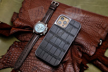 Load image into Gallery viewer, Luxury real crocodile skin case compatible with iPhone 12 Pro / iPhone 12 - HU Watch strap