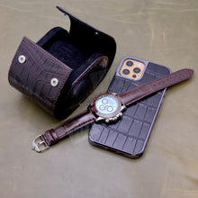 Load image into Gallery viewer, crocodile skin watch storage box