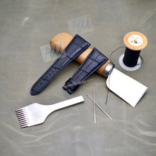 Load image into Gallery viewer, Compatible with Bulgari Assioma Strap 28mm Alligator leather strap - HU Watch strap