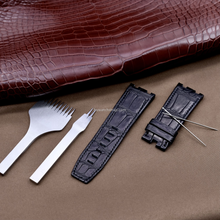 画像をギャラリービューアに読み込む, Compatible with Audemars Piguet Royal Oak Strap 28mm Alligator leather strap - HU Watch strap