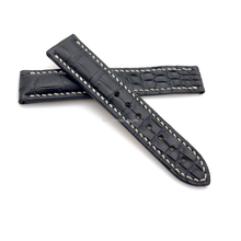 画像をギャラリービューアに読み込む, Genuine Alligator Compatible with omega Watch Strap 20mm 18mm 17mm - HU Watch strap