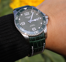 Charger l&#39;image dans la galerie, Alligator strap Compatible with Longines HydroConquest Watch Strap - HU Watch strap
