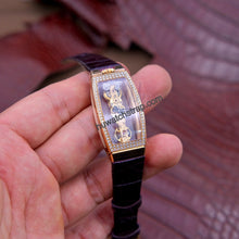 Carica l&#39;immagine nel visualizzatore di Gallery, Compatible with CORUM Miss Golden Bridge  Watch Strap Alligator strap - HU Watch strap

