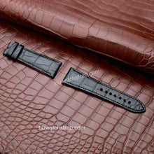 画像をギャラリービューアに読み込む, Compatible with Cartier Tank Divan strap 24mm Alligator leather strap - HU Watch strap
