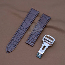 Carica l&#39;immagine nel visualizzatore di Gallery, Genuine Alligator Compatible with Cartier Tank Americaine Watch Strap 16mm - HU Watch strap
