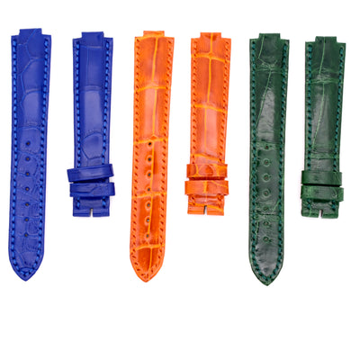 Alligator strap Compatible with Cartier Ballon Bleu  Watch Strap   18mm 16mm 14mm - HU Watch strap
