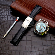 Carica l&#39;immagine nel visualizzatore di Gallery, Genuine Alligator Compatible with Rolex Watch Strap 20mm - HU Watch strap
