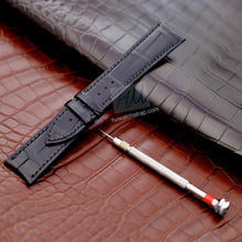 Load image into Gallery viewer, Alligator strap Compatible with JaegerLeCoultre esMaster Ultra Thin Moon Watch Strap 21mm - HU Watch strap
