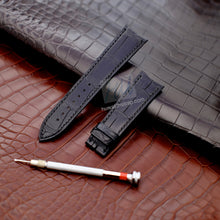 Load image into Gallery viewer, Alligator strap Compatible with JaegerLeCoultre esMaster Ultra Thin Moon Watch Strap 21mm - HU Watch strap
