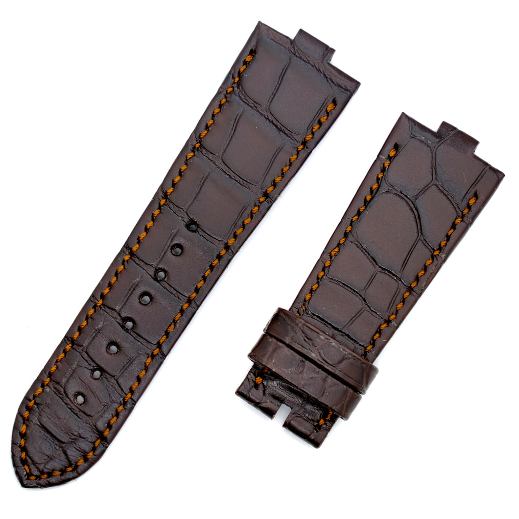 Compatible with  Vacheron Constantin Overseas Dual Time 47450  Watch Strap Alligator strap - HU Watch strap