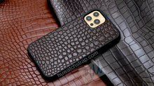 Load image into Gallery viewer, Luxury real crocodile skin case compatible with iPhone 12 Pro / iPhone 12 - HU Watch strap
