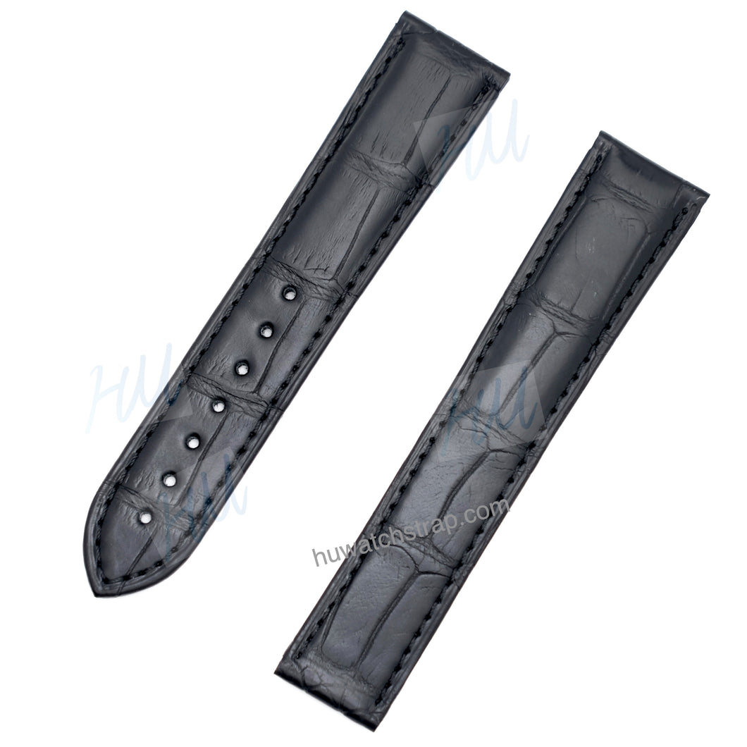 Genuine Alligator Compatible with omega  Watch Strap 20mm 18mm 17mm - HU Watch strap