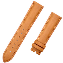 Carica l&#39;immagine nel visualizzatore di Gallery, Gold Brown Leather Strap 18mm 20mm 21mm 22mm - HU Watch strap

