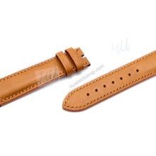 Carica l&#39;immagine nel visualizzatore di Gallery, Gold Brown Leather Strap 18mm 20mm 21mm 22mm - HU Watch strap
