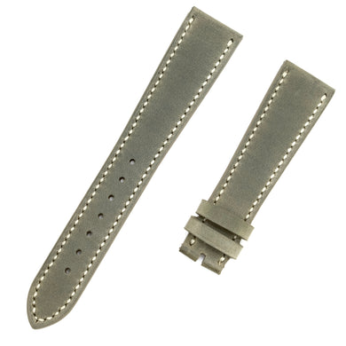 Vintage army green leather strap - HU Watch strap