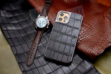 Load image into Gallery viewer, Luxury real crocodile skin case compatible with iPhone 12 Pro / iPhone 12 - HU Watch strap
