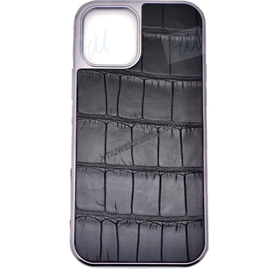 Luxury real crocodile skin case compatible with iPhone 12 Pro / iPhone 12 - HU Watch strap