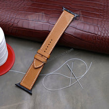 Carica l&#39;immagine nel visualizzatore di Gallery, Compatible with iWatch Band 44mm 42mm 40mm 38mm, Genuine Leather - HU Watch strap
