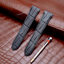Load image into Gallery viewer, Compatible with Cartier Santos Watch Strap 21mm 18mm Alligator strap - HU Watch strap

