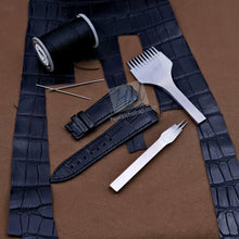 画像をギャラリービューアに読み込む, Compatible with Ulysse Nardin Marine Tourbillon Strap 23mm Alligator leather strap - HU Watch strap
